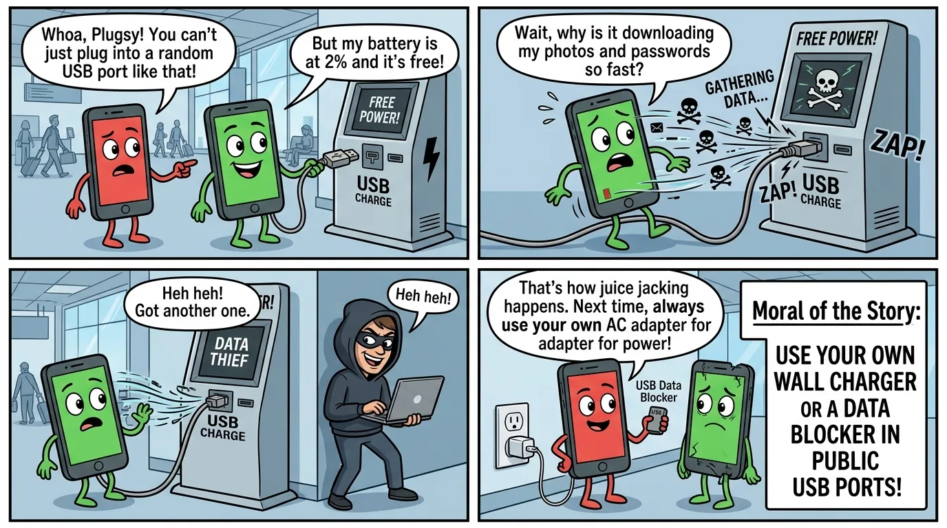 Juice Jacking: When Free Charging Costs You Everything