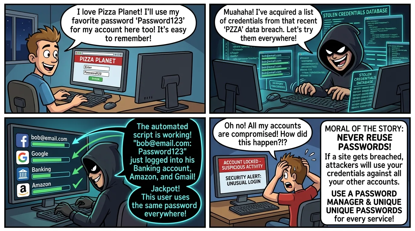CyberToons: credential stuffing attacks