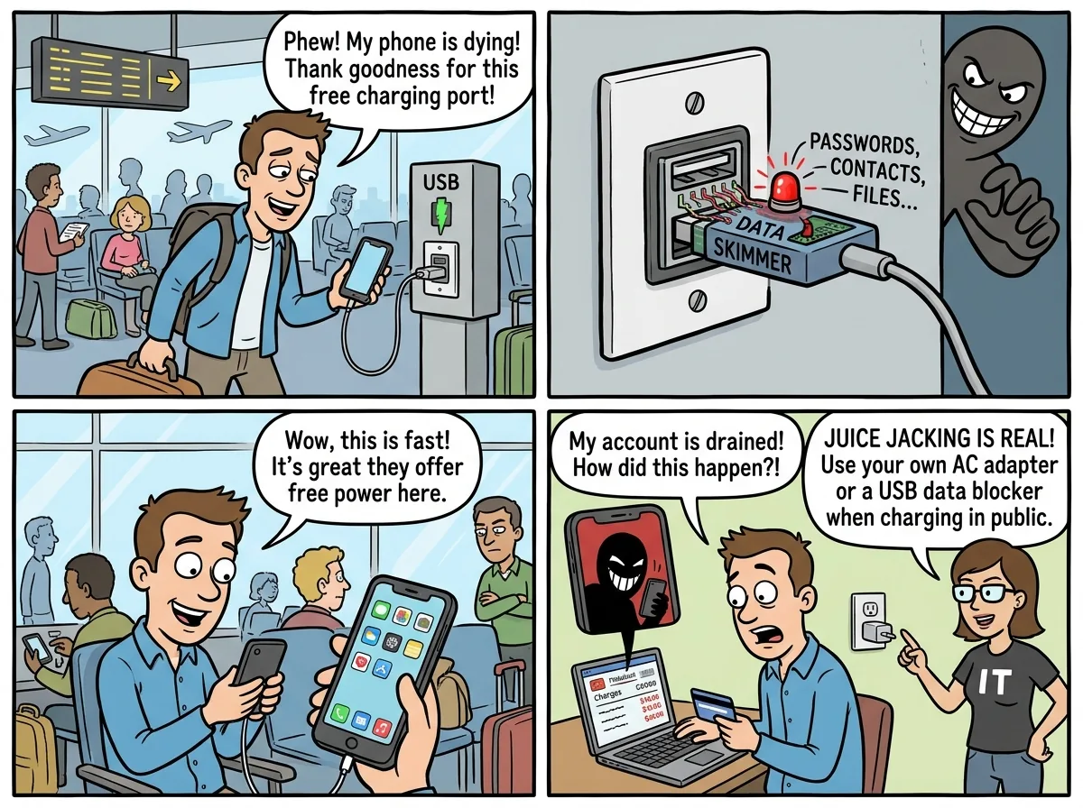 Juice Jacking: When Free Charging Costs You Everything