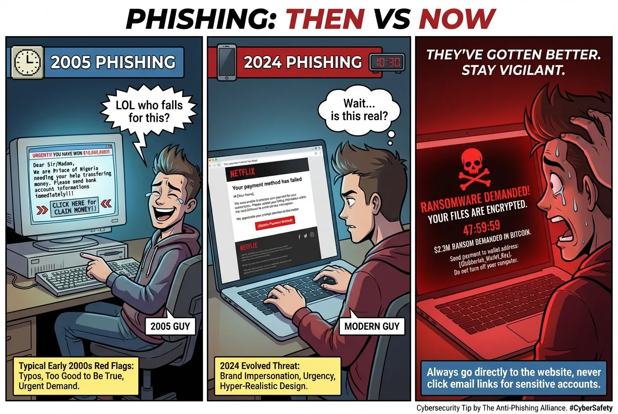 Phishing Evolution: From Nigerian Princes to Netflix Nightmares